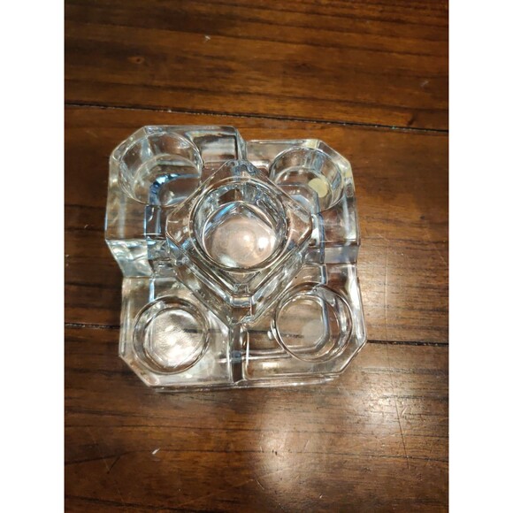 Vintage Germany Partylite CRYSTAL Castle 5 Tier Tea Light Votive Candle Holder - Picture 5 of 7